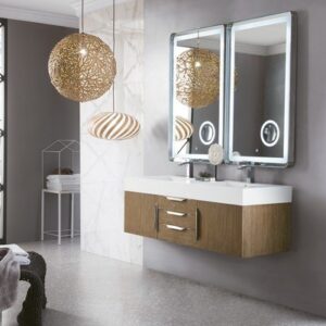 James Martin 389-V59D-LTO-A Mercer Island 59 Inch Double Vanity in Latte Oak