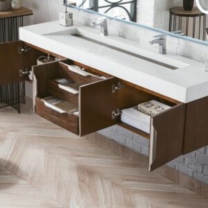 James Martin 389-V72D-CFO-A Mercer Island 72 Inch Double Vanity in Coffee Oak