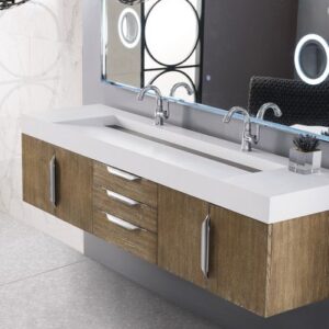 James Martin 389-V72D-LTO-A Mercer Island 72 Inch Double Vanity in Latte Oak