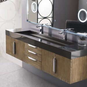 James Martin 389-V72D-LTO-A Mercer Island 72 Inch Double Vanity in Latte Oak