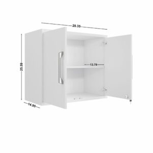 Manhattan Comfort Eiffel 4-Piece Garage Storage Set in White