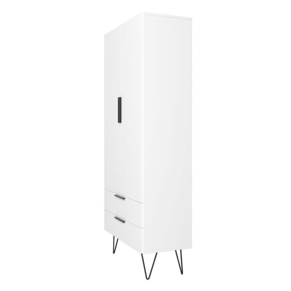 Manhattan Comfort Beekman 67.32 Tall Cabinet with 6 Shelves in White