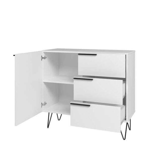 Manhattan Comfort Beekman 35.43 Dresser with 2 Shelves in White