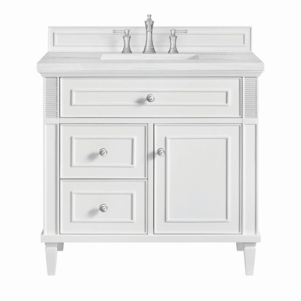 James Martin JM 424-V36 Lorelai 36 Inch Free-Standing Single Sink Bathroom Vanity with 3 CM Top