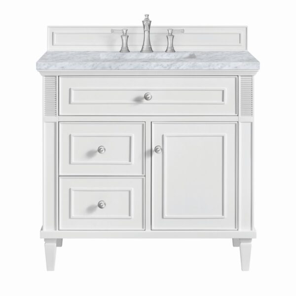 James Martin JM 424-V36 Lorelai 36 Inch Free-Standing Single Sink Bathroom Vanity with 3 CM Top