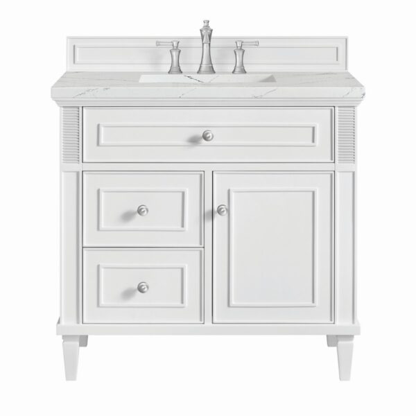 James Martin JM 424-V36 Lorelai 36 Inch Free-Standing Single Sink Bathroom Vanity with 3 CM Top