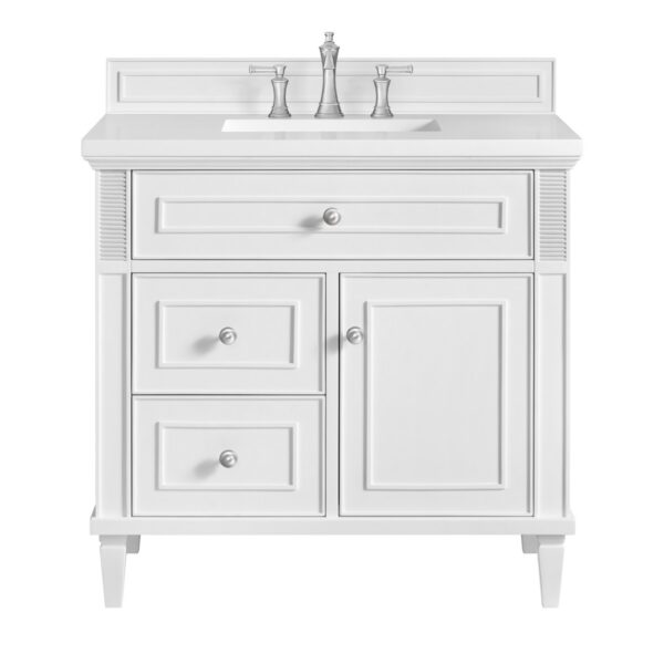 James Martin JM 424-V36 Lorelai 36 Inch Free-Standing Single Sink Bathroom Vanity with 3 CM Top