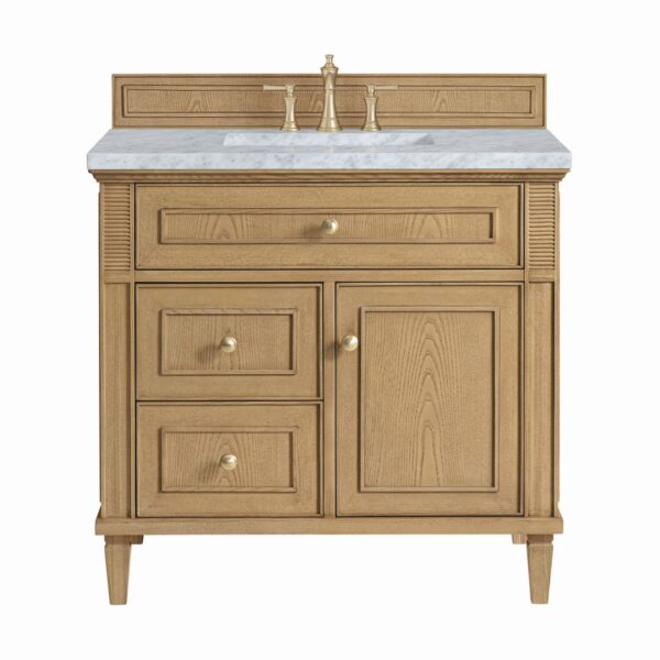 James Martin JM 424-V36 Lorelai 36 Inch Free-Standing Single Sink Bathroom Vanity with 3 CM Top