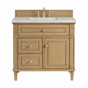 James Martin JM 424-V36 Lorelai 36 Inch Free-Standing Single Sink Bathroom Vanity with 3 CM Top