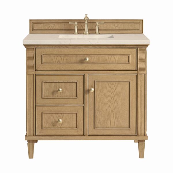 James Martin JM 424-V36 Lorelai 36 Inch Free-Standing Single Sink Bathroom Vanity with 3 CM Top