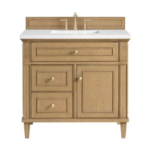 James Martin JM 424-V36 Lorelai 36 Inch Free-Standing Single Sink Bathroom Vanity with 3 CM Top