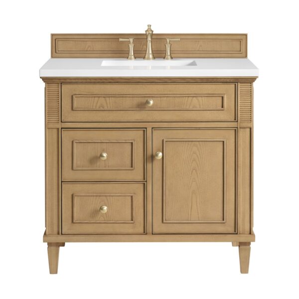 James Martin JM 424-V36 Lorelai 36 Inch Free-Standing Single Sink Bathroom Vanity with 3 CM Top