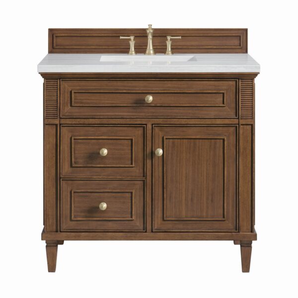 James Martin JM 424-V36 Lorelai 36 Inch Free-Standing Single Sink Bathroom Vanity with 3 CM Top