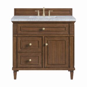 James Martin JM 424-V36 Lorelai 36 Inch Free-Standing Single Sink Bathroom Vanity with 3 CM Top