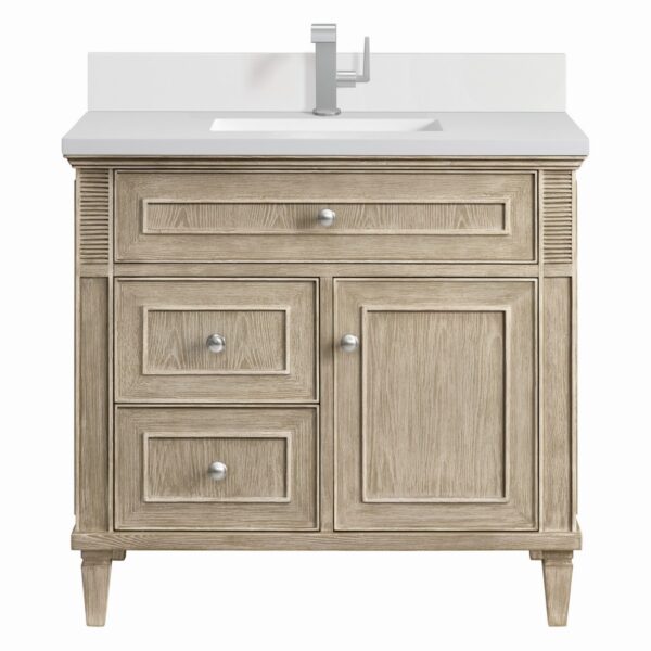 James Martin JM 424-V36 Lorelai 36 Inch Free-Standing Single Sink Bathroom Vanity with 3 CM Top