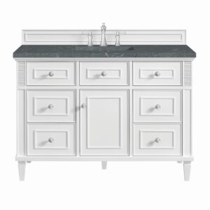 James Martin JM 424-V48 Lorelai 48 Inch Free-Standing Single Sink Bathroom Vanity with 3 CM Top