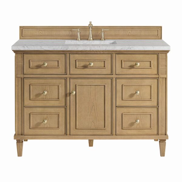 James Martin JM 424-V48 Lorelai 48 Inch Free-Standing Single Sink Bathroom Vanity with 3 CM Top