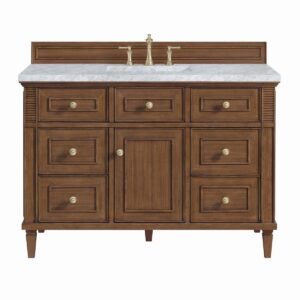 James Martin JM 424-V48 Lorelai 48 Inch Free-Standing Single Sink Bathroom Vanity with 3 CM Top