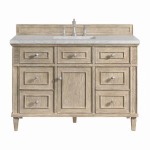 James Martin JM 424-V48 Lorelai 48 Inch Free-Standing Single Sink Bathroom Vanity with 3 CM Top