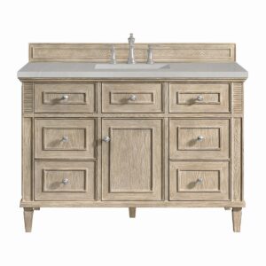 James Martin JM 424-V48 Lorelai 48 Inch Free-Standing Single Sink Bathroom Vanity with 3 CM Top