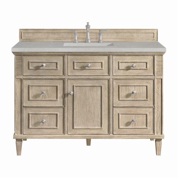 James Martin JM 424-V48 Lorelai 48 Inch Free-Standing Single Sink Bathroom Vanity with 3 CM Top