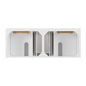 James Martin 424-V60D Lorelai 59 7/8 Inch Free-Standing Double Sink Bathroom Vanity Cabinet Only