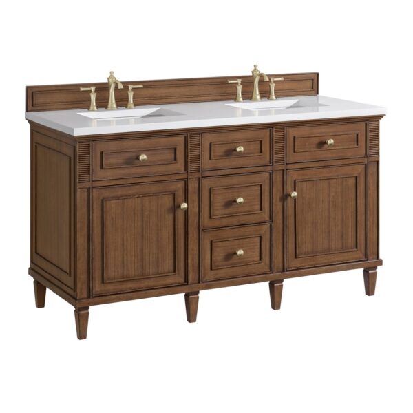 James Martin 424-V60D Lorelai 59 7/8 Inch Free-Standing Double Sink Bathroom Vanity Cabinet Only