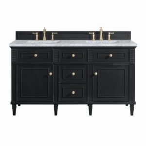 James Martin JM 424-V60D Lorelai 60 Inch Free-Standing Double Sink Bathroom Vanity with 3 CM Top