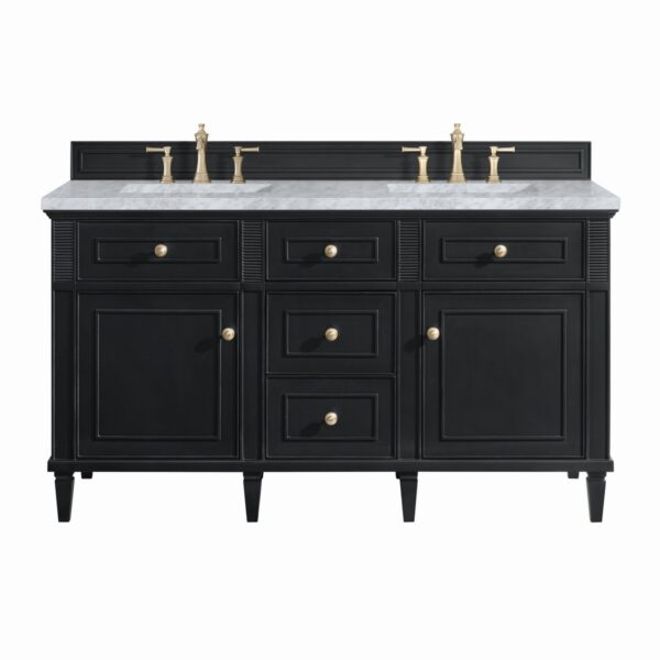 James Martin JM 424-V60D Lorelai 60 Inch Free-Standing Double Sink Bathroom Vanity with 3 CM Top