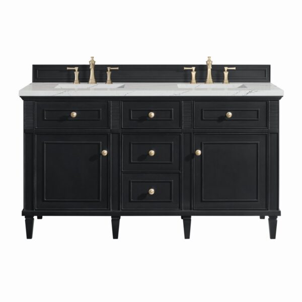 James Martin JM 424-V60D Lorelai 60 Inch Free-Standing Double Sink Bathroom Vanity with 3 CM Top