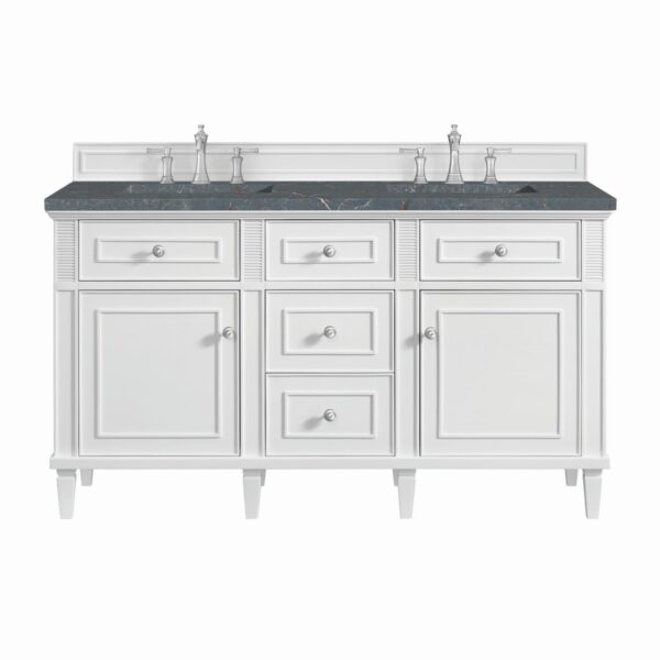 James Martin JM 424-V60D Lorelai 60 Inch Free-Standing Double Sink Bathroom Vanity with 3 CM Top