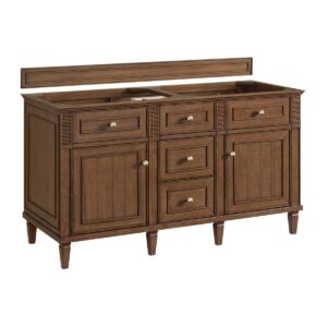 James Martin 424-V60D Lorelai 59 7/8 Inch Free-Standing Double Sink Bathroom Vanity Cabinet Only