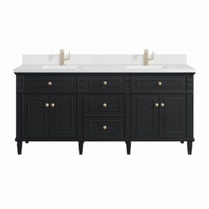 James Martin JM 424-V72 Lorelai 72 Inch Free-Standing Double Sink Bathroom Vanity with 3 CM Top