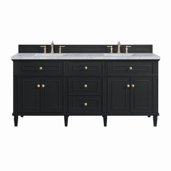 James Martin JM 424-V72 Lorelai 72 Inch Free-Standing Double Sink Bathroom Vanity with 3 CM Top