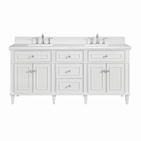 James Martin JM 424-V72 Lorelai 72 Inch Free-Standing Double Sink Bathroom Vanity with 3 CM Top