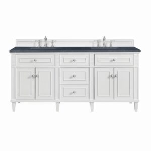 James Martin JM 424-V72 Lorelai 72 Inch Free-Standing Double Sink Bathroom Vanity with 3 CM Top