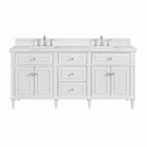 James Martin JM 424-V72 Lorelai 72 Inch Free-Standing Double Sink Bathroom Vanity with 3 CM Top