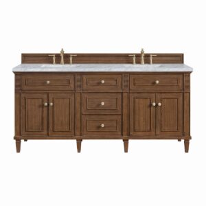 James Martin JM 424-V72 Lorelai 72 Inch Free-Standing Double Sink Bathroom Vanity with 3 CM Top