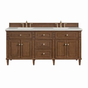 James Martin JM 424-V72 Lorelai 72 Inch Free-Standing Double Sink Bathroom Vanity with 3 CM Top