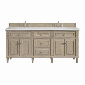 James Martin JM 424-V72 Lorelai 72 Inch Free-Standing Double Sink Bathroom Vanity with 3 CM Top