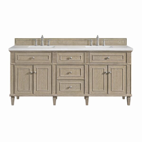 James Martin JM 424-V72 Lorelai 72 Inch Free-Standing Double Sink Bathroom Vanity with 3 CM Top