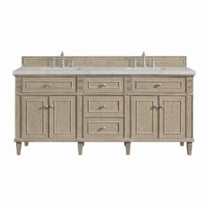 James Martin JM 424-V72 Lorelai 72 Inch Free-Standing Double Sink Bathroom Vanity with 3 CM Top