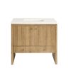 James Martin 435-V36-LNO-3WZ Hudson 36 Inch Single Vanity in Light Natural Oak with 3cm White Zeus Top