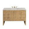 James Martin 435-V48-LNO-3EJP Hudson 48 Inch Light Natural Oak Single Sink Vanity with 3 cm Eternal Jasmine Pearl Top