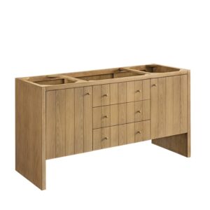 James Martin 435-V60S-LNO Hudson 59 7/8 Inch Light Natural Oak Single Sink Vanity Cabinet Only