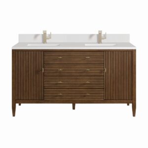 James Martin JM 485-V60D Myrrin 60 Inch Free-Standing Double Sink Bathroom Vanity with 3 CM Top