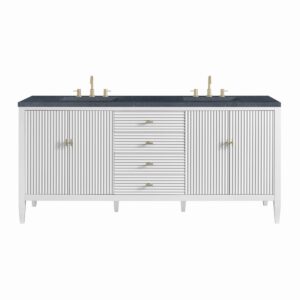 James Martin JM 485-V72 Myrrin 72 Inch Free-Standing Double Sink Bathroom Vanity with 3 CM Top