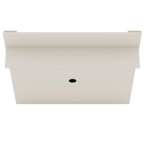 Manhattan Comfort Tribeca 35.43 Mid-Century Modern TV Panel with Overhead D?cor Shelf in Off White