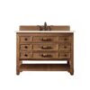 James Martin 500-V48-HON-3EMR Malibu 48 Inch Single Vanity Cabinet in Honey Alder with 3 CM Eternal Marfil Quartz Top