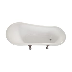 Altair 50169-BAT-WH-C Geneva 68 7/8 x 29 7/8 Inch Clawfoot Soaking Acrylic Bathtub